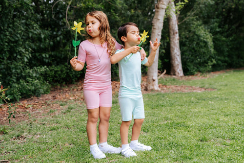Kids bamboo pajamas and blankets
