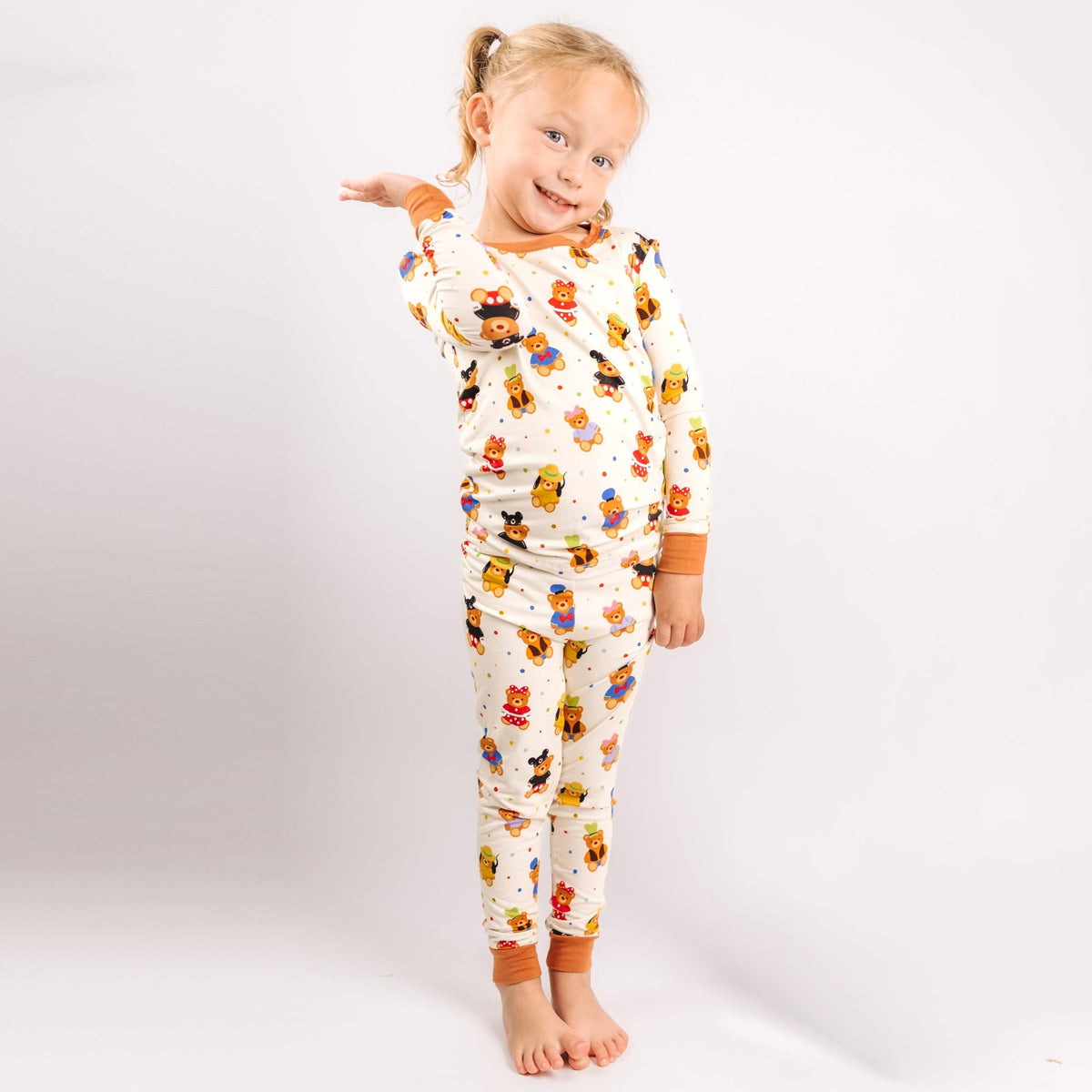 Main Street Bears Long Sleeve Pajamas - Bam & Stitch