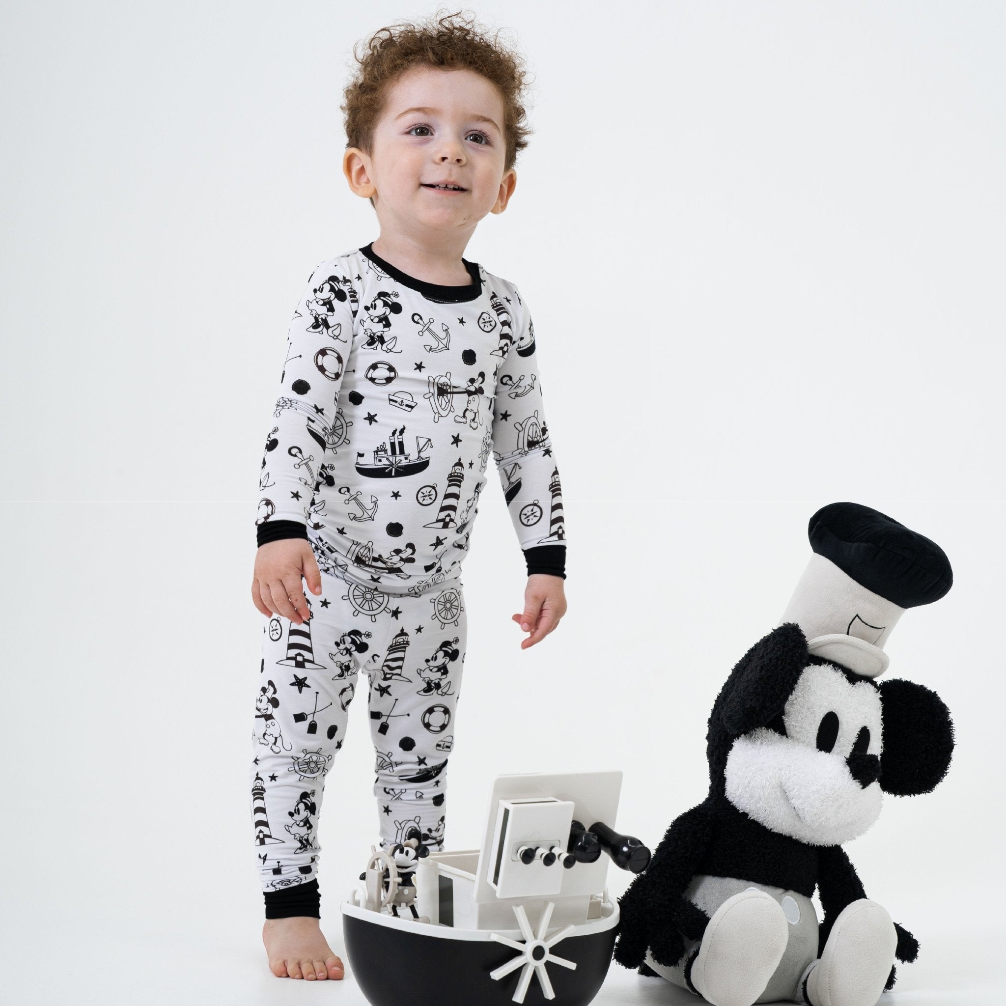 Steamboat Willie Pajamas | Vintage Long Sleeve PJs | Bam & Stitch
