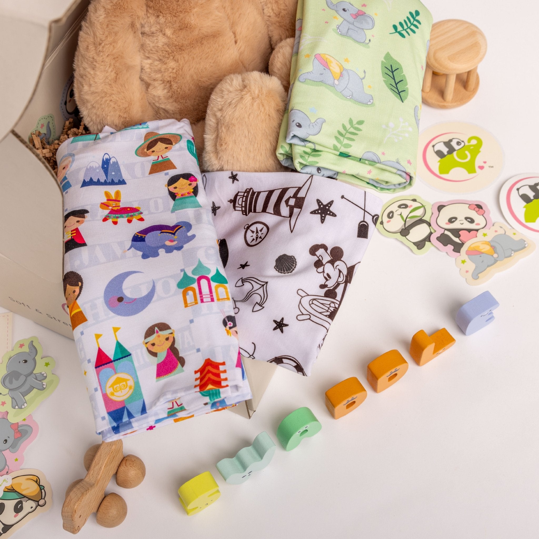 Swaddle Baby Shower Gift Box - Bam & Stitch
