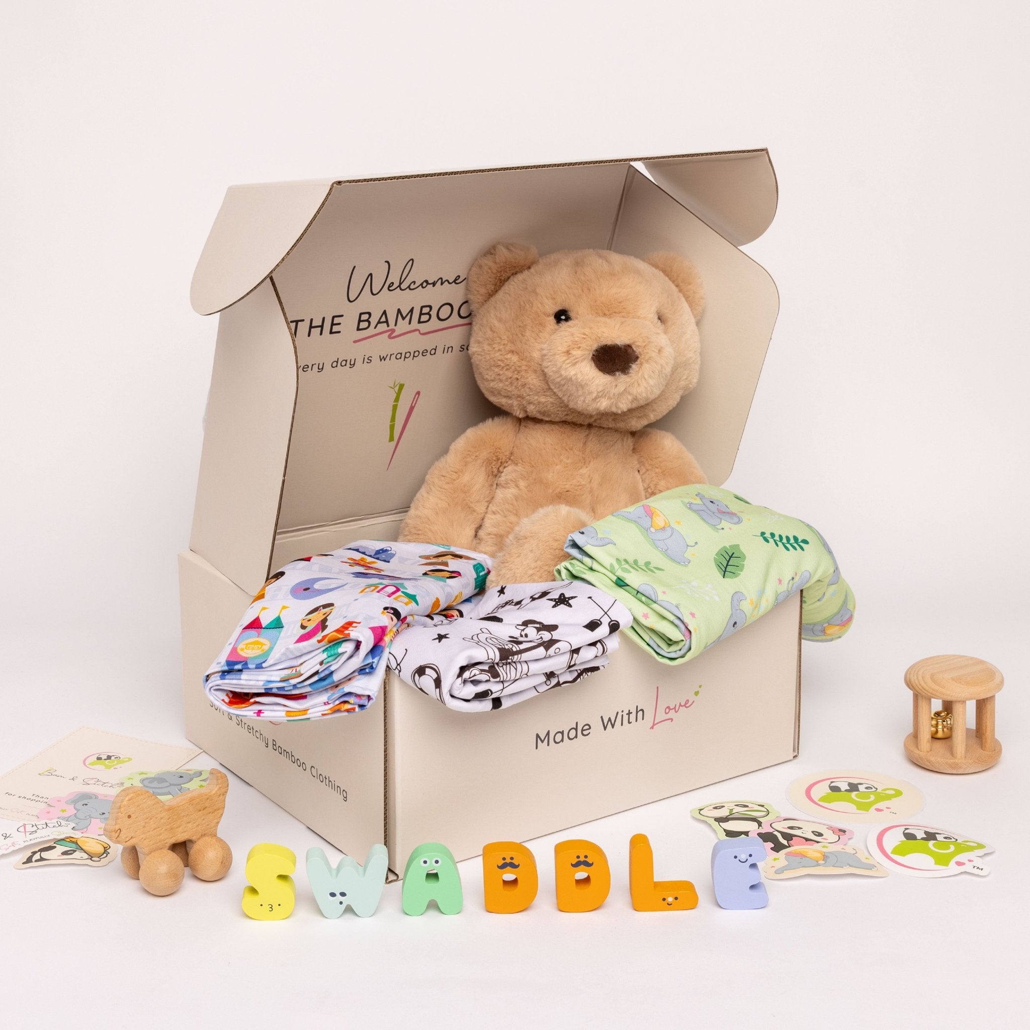 Swaddle Baby Shower Gift Box - Bam & Stitch