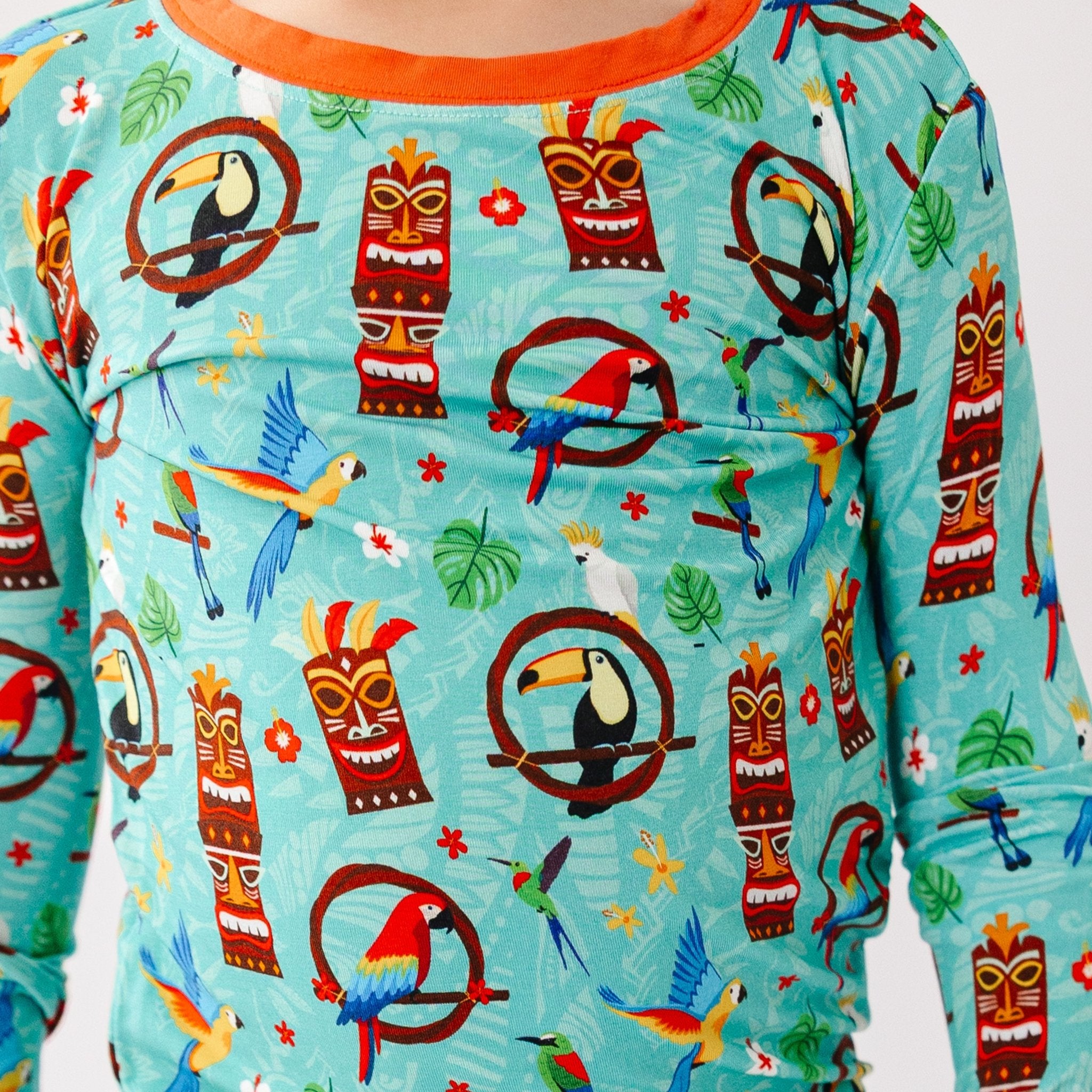 Tiki Party Long Sleeve Pajamas - Bam & Stitch