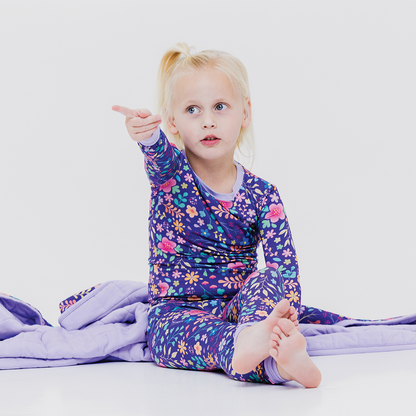 Orchid Gardens Two-Piece Long Sleeve Pajama Set