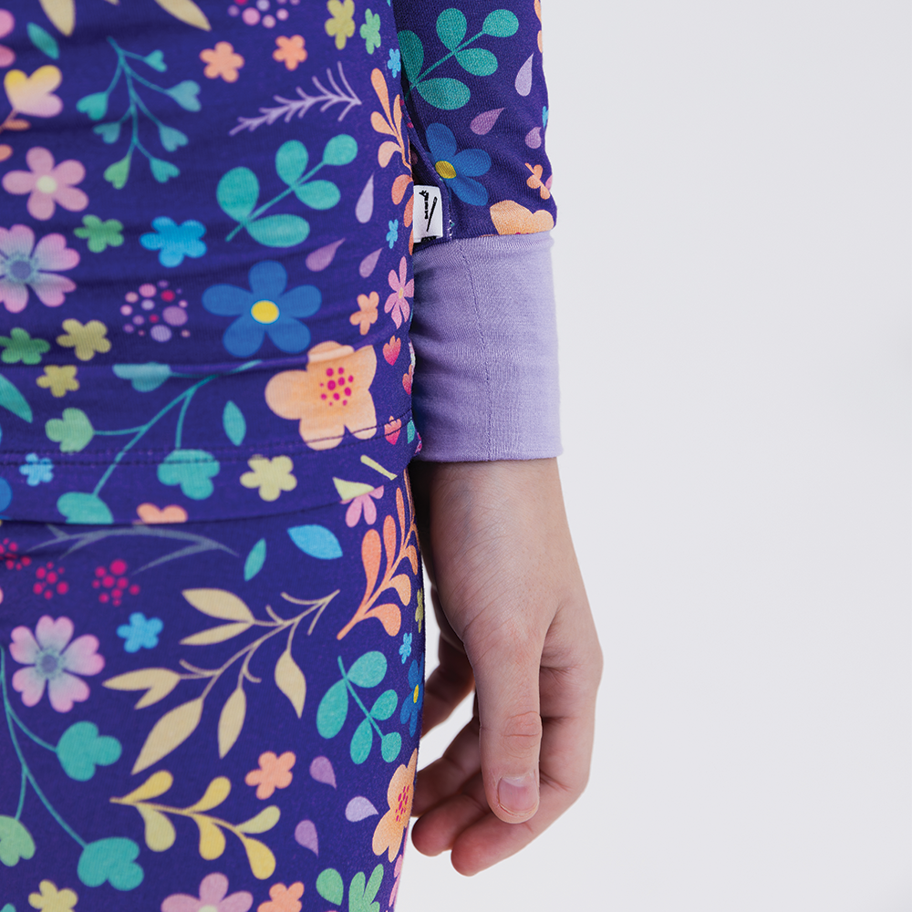 Orchid Gardens Two-Piece Long Sleeve Pajama Set