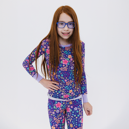 Orchid Gardens Two-Piece Long Sleeve Pajama Set