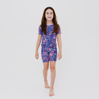 Orchid Gardens Two-Piece Short Sleeve Pajama Set