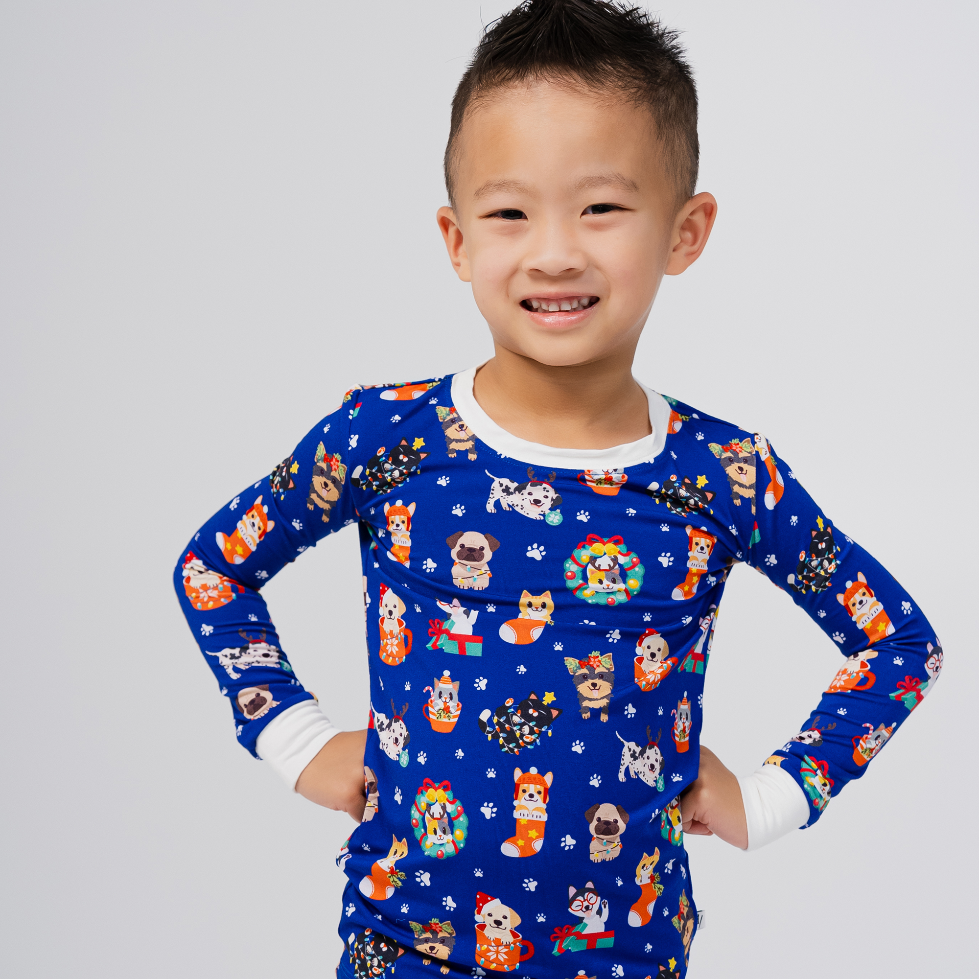 Paw-some Surprise Two-Piece Long Sleeve Pajama Set