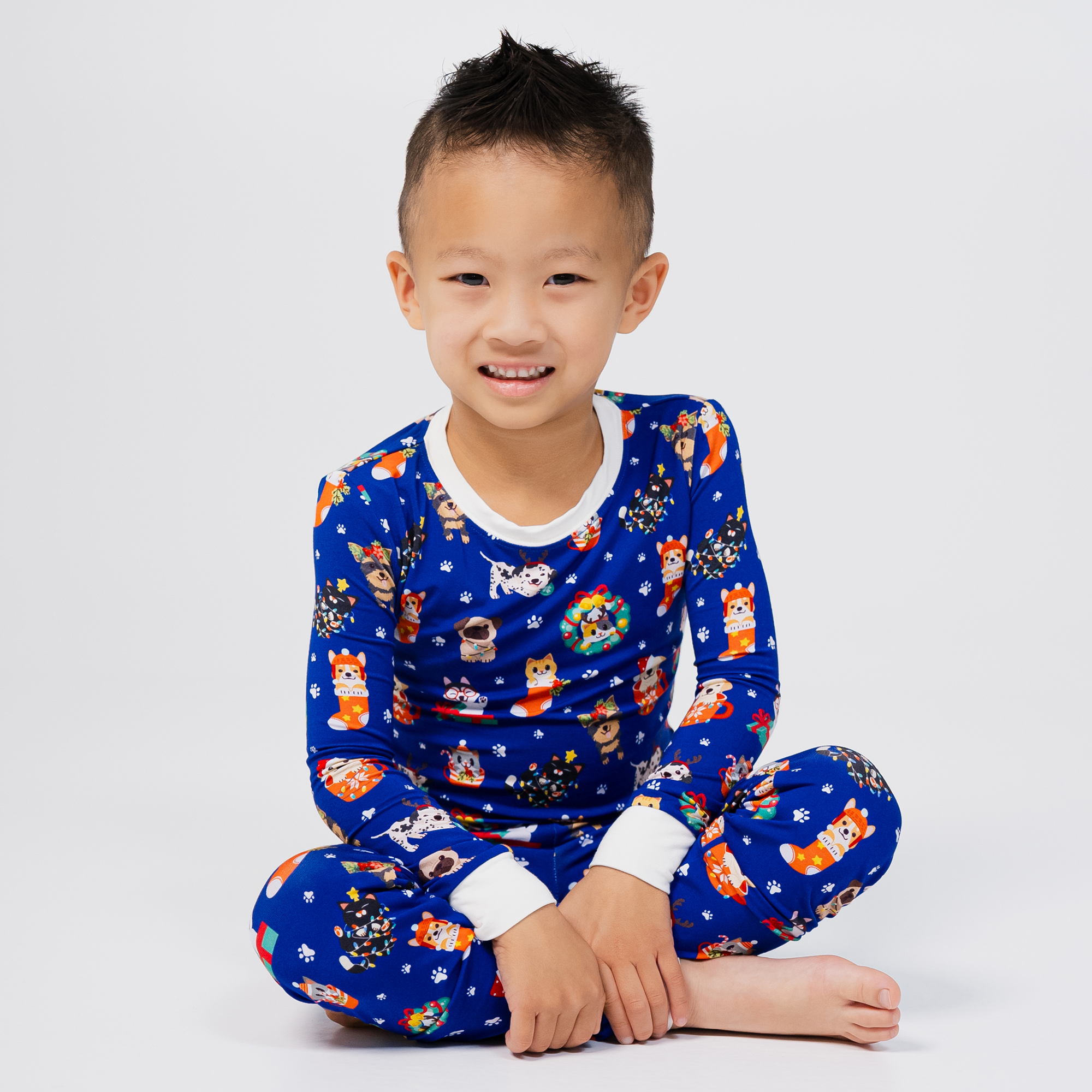 Paw-some Surprise Two-Piece Long Sleeve Pajama Set