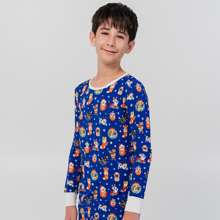 Paw-some Surprise Two-Piece Long Sleeve Pajama Set