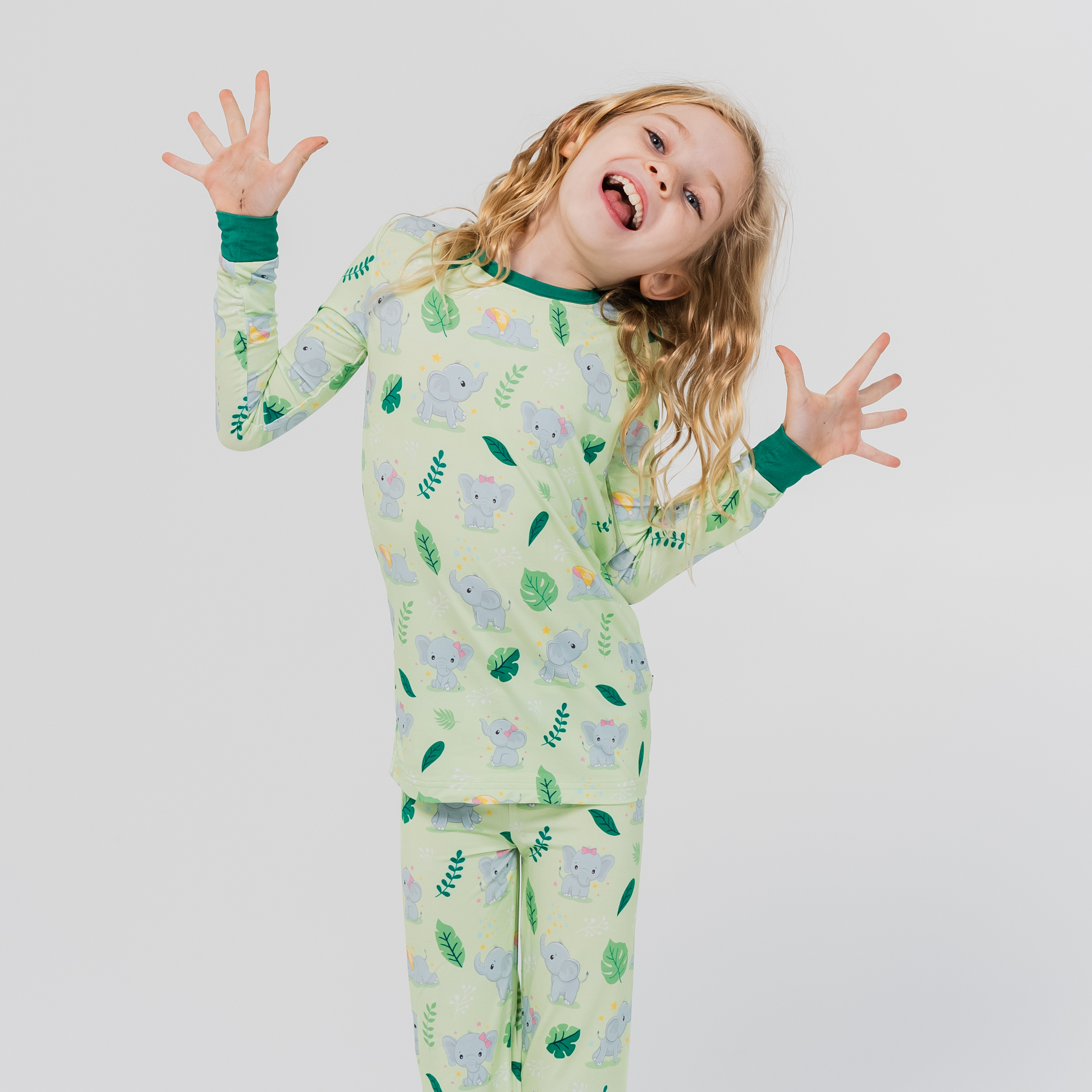 Playfully Strong Two-Piece Long Sleeve Pajama Set