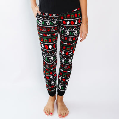 Merry Galaxy women's bamboo pajama pants with cuffed ankles