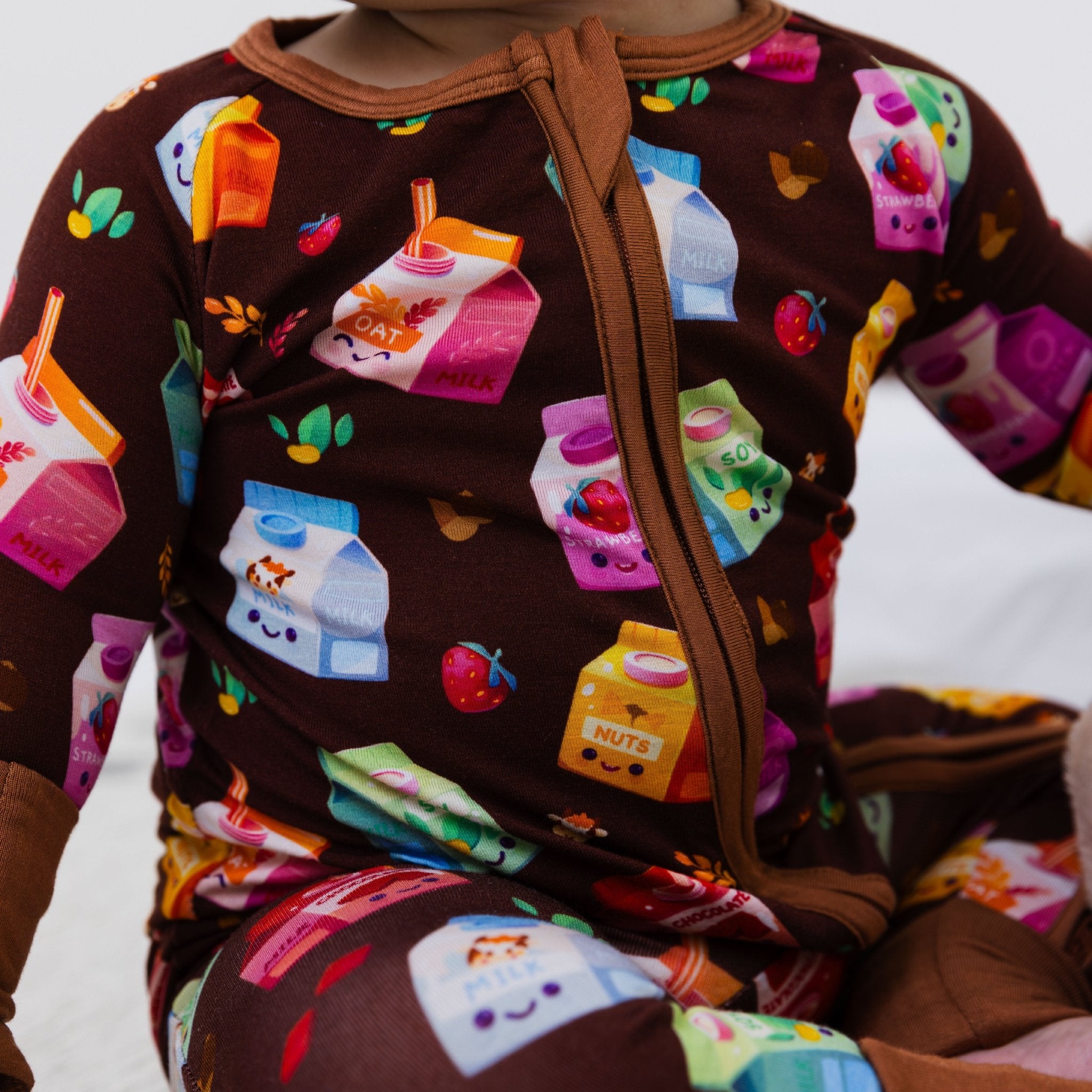 All The Milks! Convertible Romper | Bamboo Baby Pajamas | Bam & Stitch