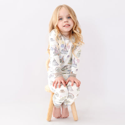 Dream Land Long Sleeve Pajamas - Bam & Stitch