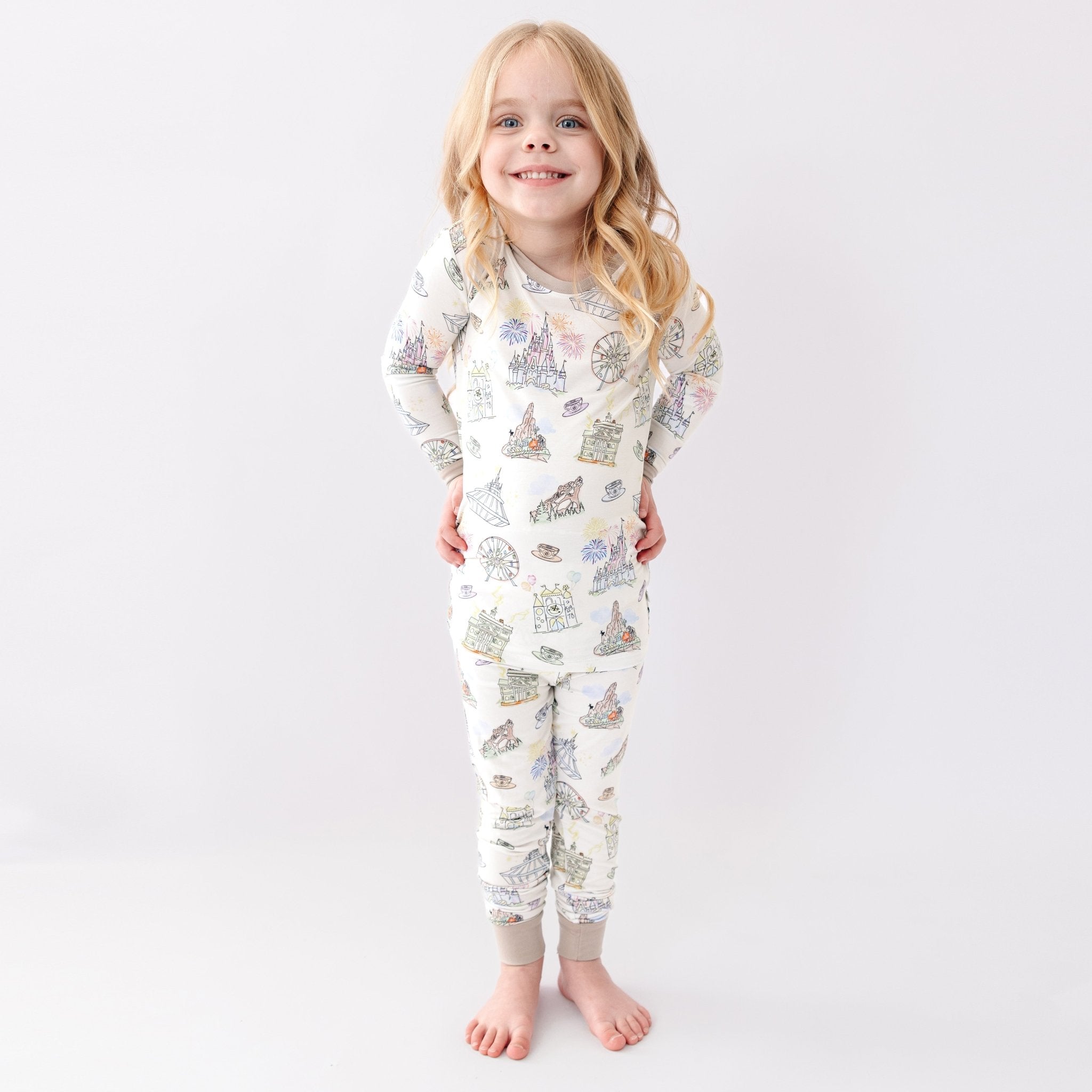 Dream Land Long Sleeve Pajamas - Bam & Stitch