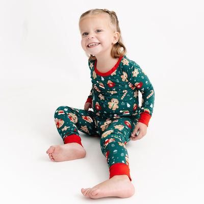 Gingerbread Lane Long Sleeve Pajamas - Bam & Stitch