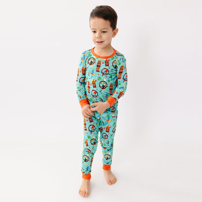 Tiki Party Long Sleeve Pajamas - Bam & Stitch