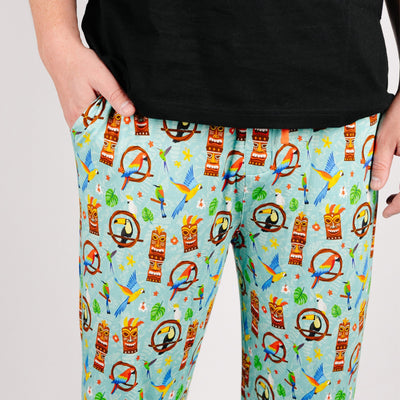 Tiki Party Men's Pajama Pants - Bam & Stitch